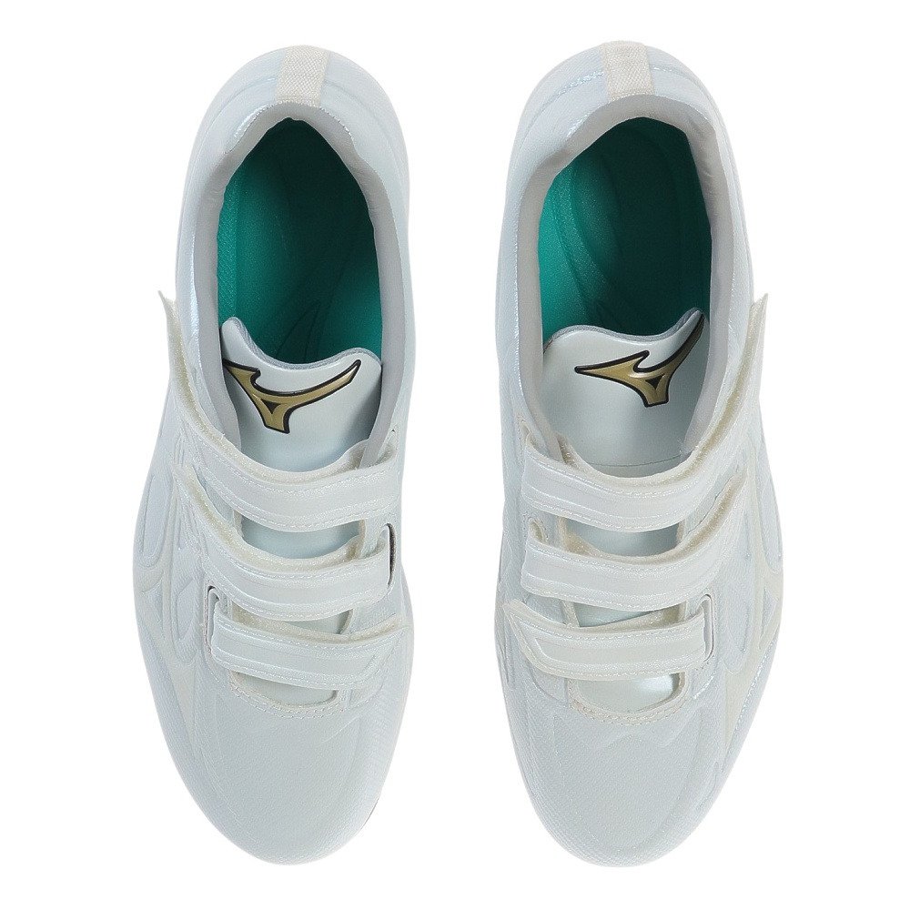 ミズノ（MIZUNO）（メンズ、レディース）野球スパイク 白 金具 3本
