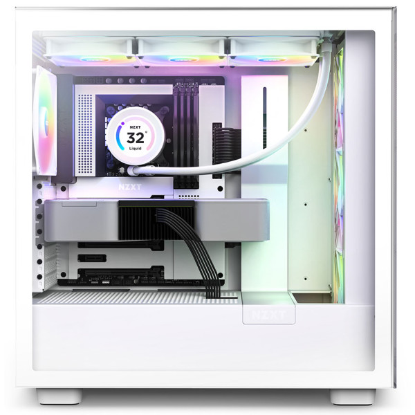 NZXT H7 Elite Premium ATX Mid Tower Gaming Case RGB - White