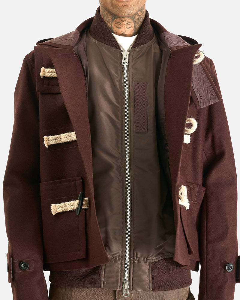 Wool Melton Blouson in Brown – SVRN