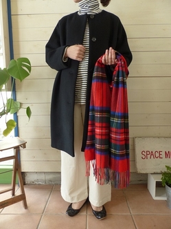 TRAVAIL MANUEL ソフトメルトンノーカラーコート | SPACE MOO スペース