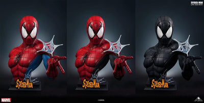 Spiderman BLACK/BLACK 1:1 Lifesize Bust - Spec Fiction Shop