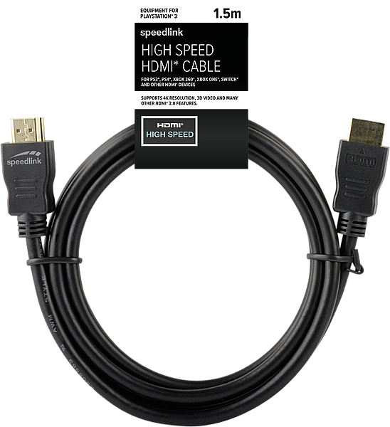 HIGH SPEED HDMI Kabel 1,5m für PS3 – 4K, vergoldet