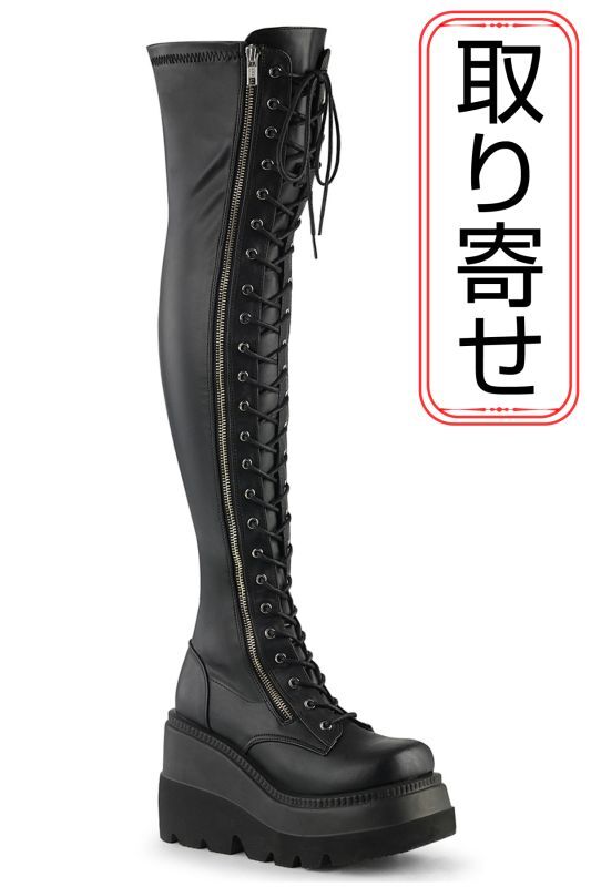 取り寄せ]SHAKER-374 / 厚底ニーハイブーツ【DEMONIA】 | Spider Rock Web