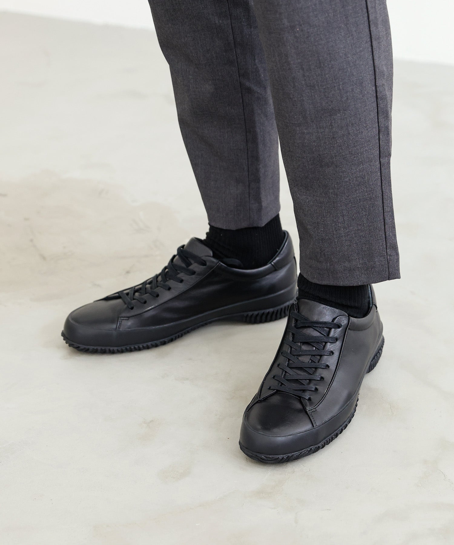 SP-6139 Black/Black | 国産ハンドメイド スニーカー スピングル