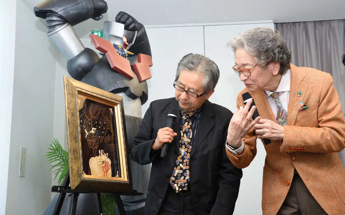 漫画家の永井豪氏とジュエリーアーティスト梶光夫氏のコラボ作品