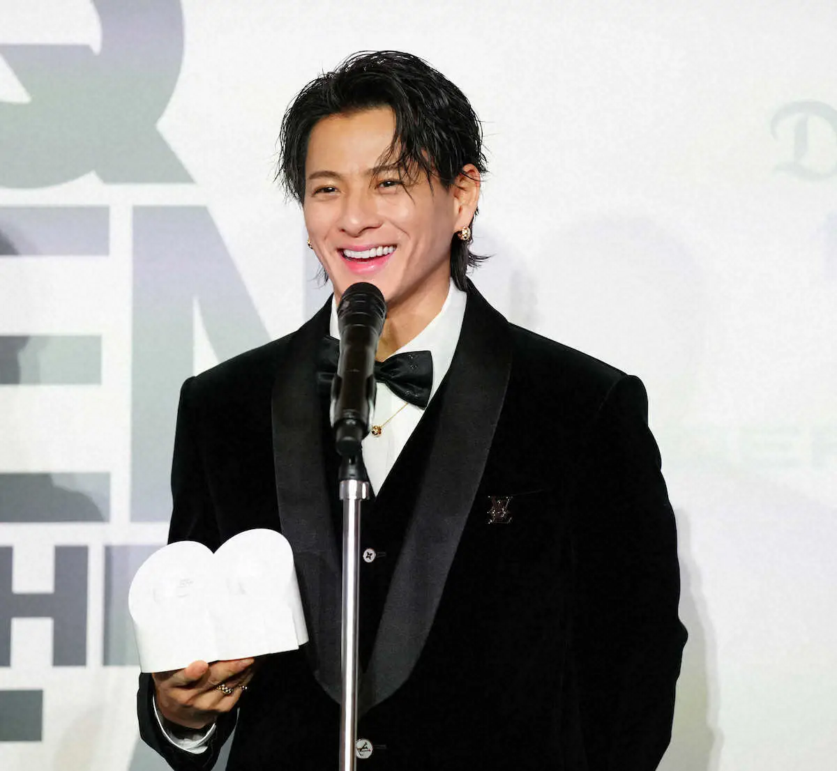 イベントに登壇したNumber＿iの平野紫耀（撮影・大城 有生希