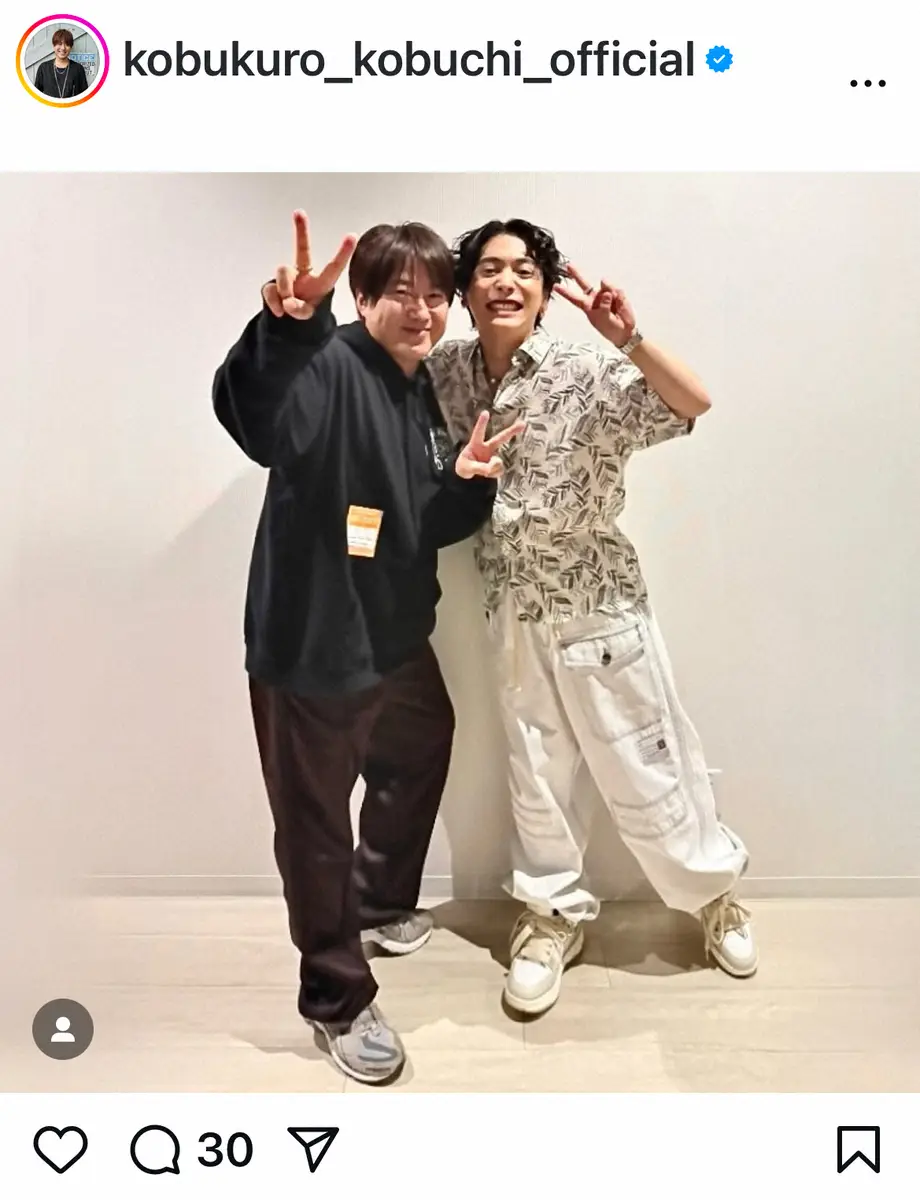 コブクロ」小渕健太郎インスタグラム（＠kobukuro_kobuchi_official