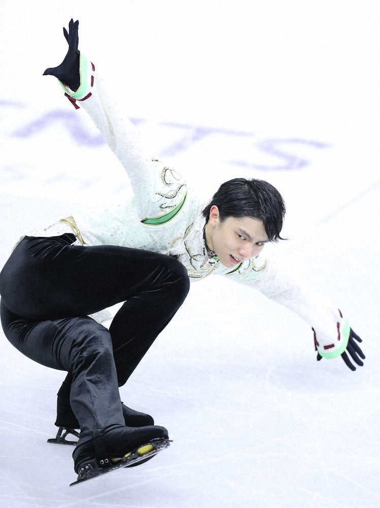 羽生結弦299・42点 722日ぶり「SEIMEI」新衣装で熱演 - スポニチ