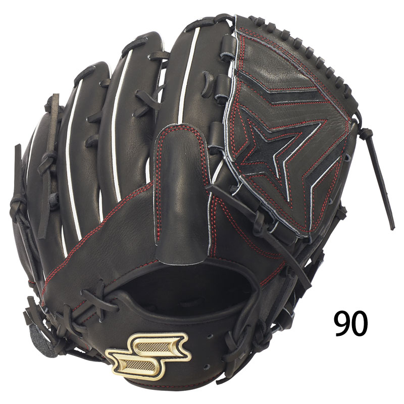 SUGA 硬式野球グローブ DE2 ブラック SUGGS 野球用グローブ 黒 レザー硬式