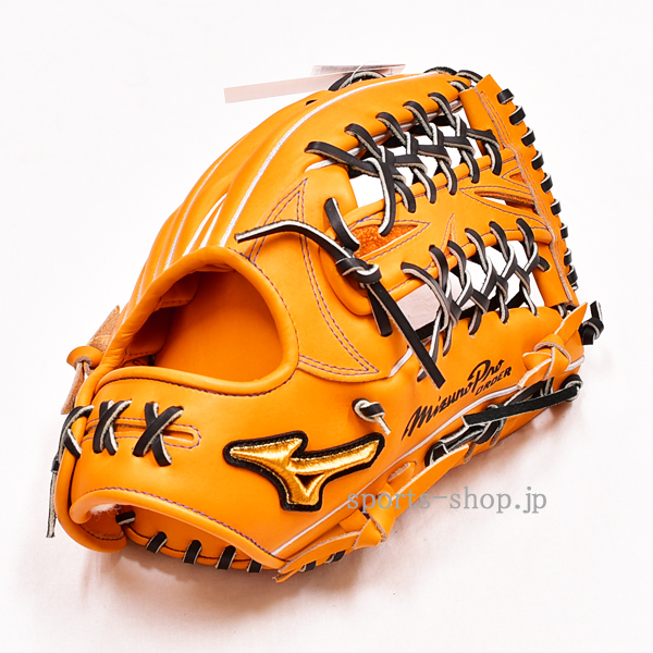 ミズノプロ 硬式用 オーダー 外野手用 AXI型 ビターオレンジ×ブラック
