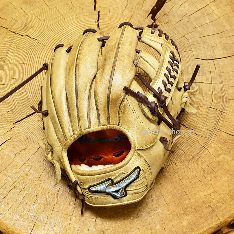 ミズノプロ オーダー グラブ 内野手用 ブロンド 革紐 グリス 交換