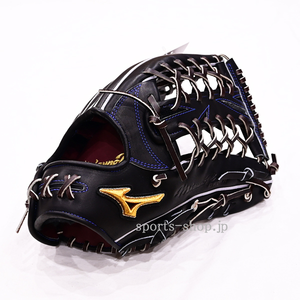 ミズノプロ 硬式用 オーダー 外野手用 AXI型 ブラック×ブラウン紐