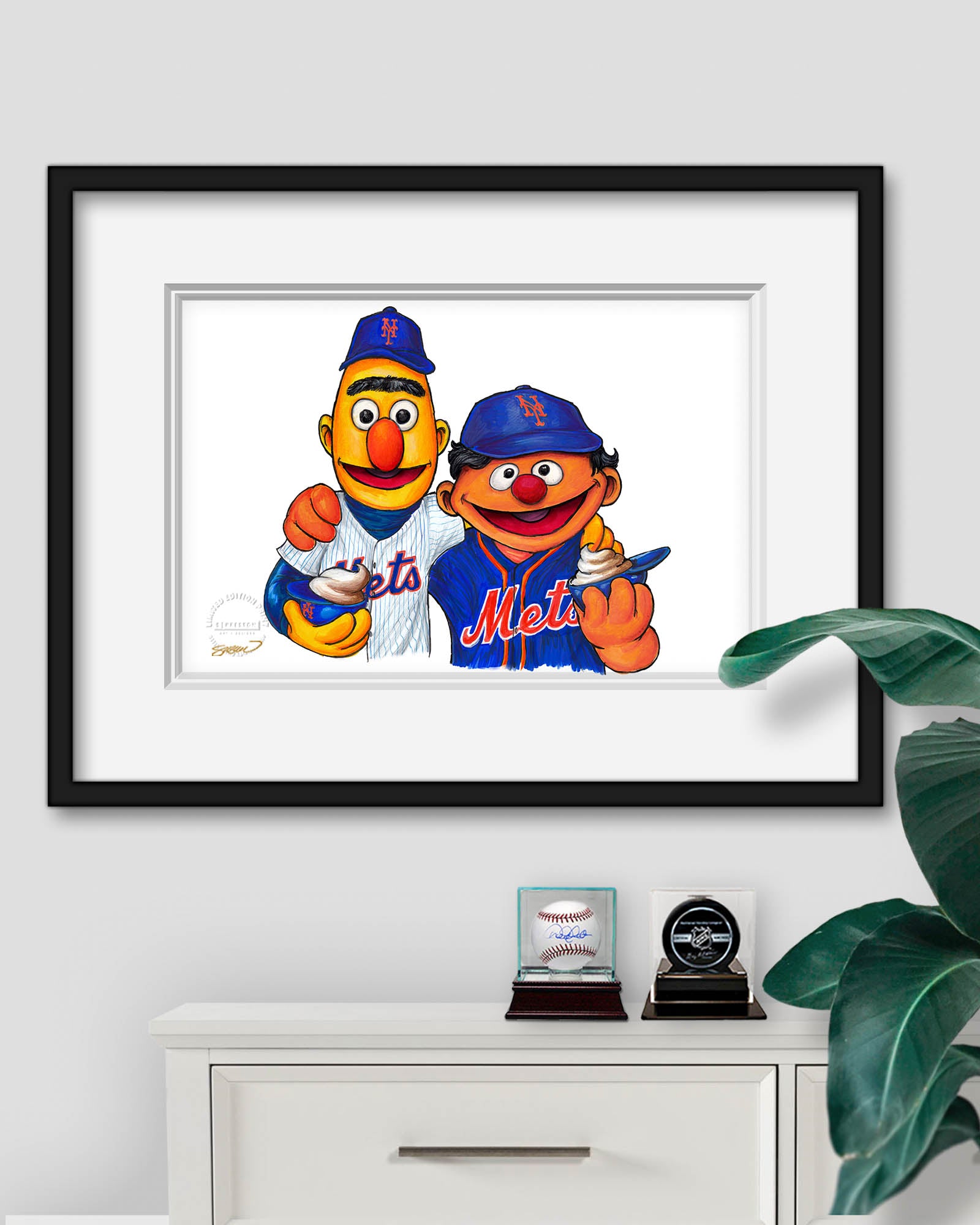 Sesame Street x MLB - New York Mets by S. Preston Art Print – S