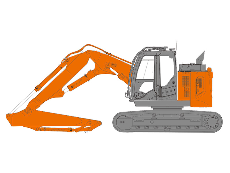 解体バックホー ツーピースブーム（ZX225USRKLC-6） | エスアールエス