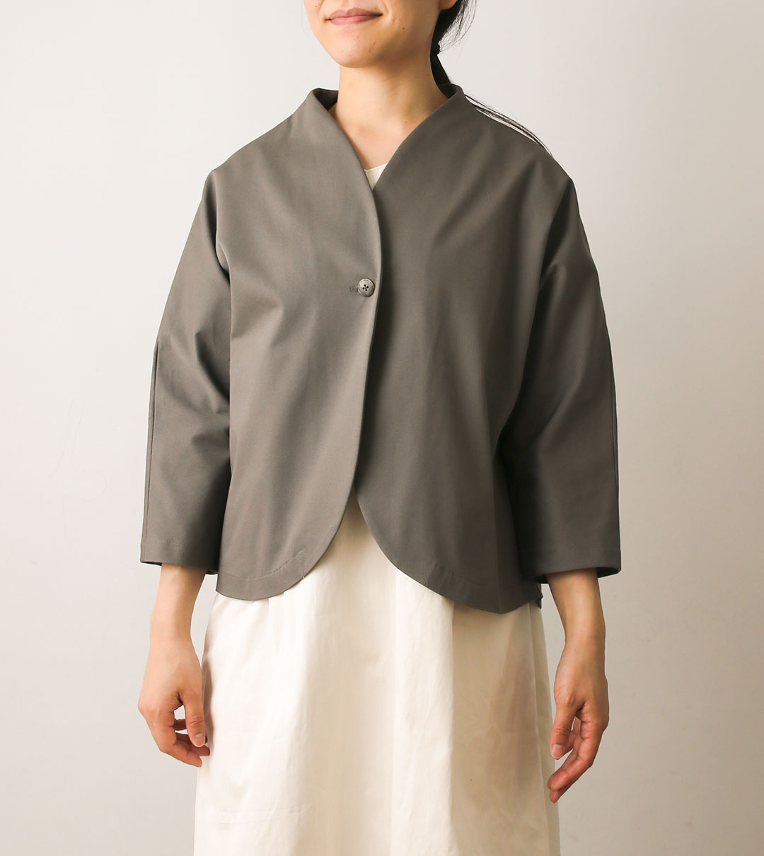 実物大型紙【No556】立ち上がり衿のドルマンショートジャケット (S,M/L