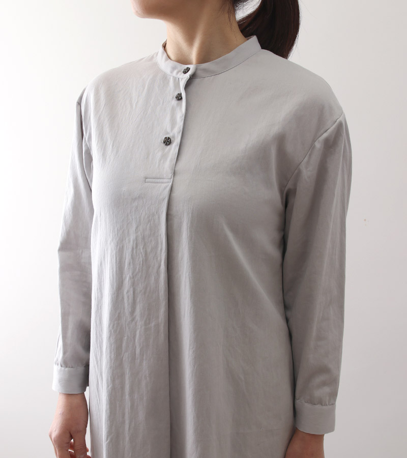 実物大型紙【No.60】スタンドカラーの前タックワンピース(SML・2L) [M