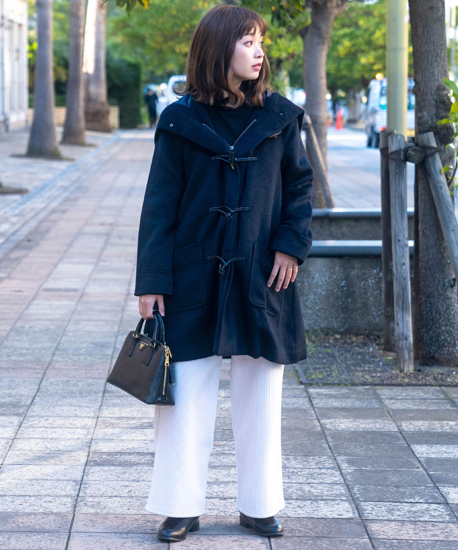 ボリュームフード ダッフル ママコート マルチ防寒カバーつき