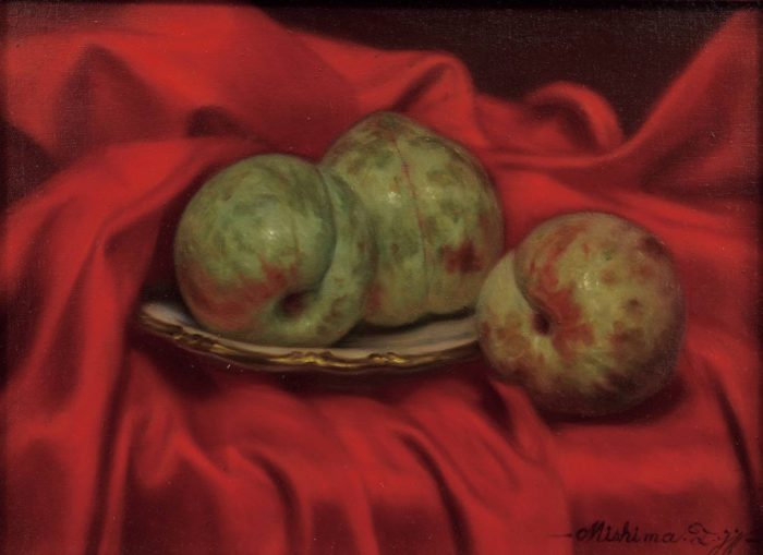 三嶋 哲也「赤い布のソルダム」の販売 | 美術品販売｜東京銀座