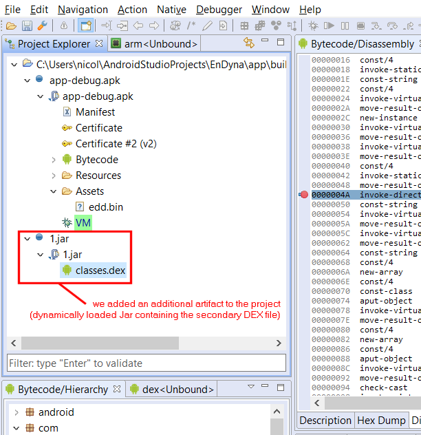 Debugging Dynamically Loaded DEX Bytecode Files – JEB in Action