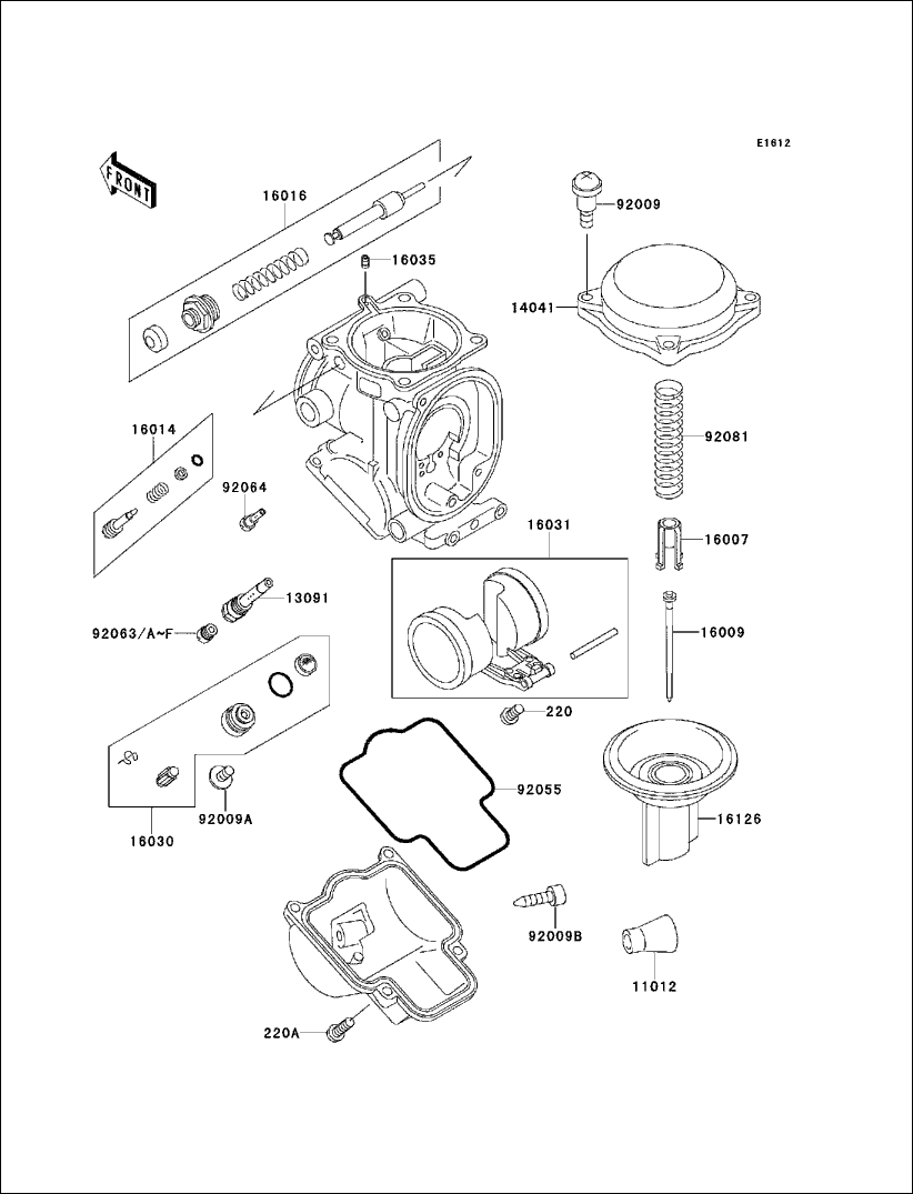 Powersports Kawasaki - ZX600 (NINJA ZX6R) 1997 - Carburetor Parts