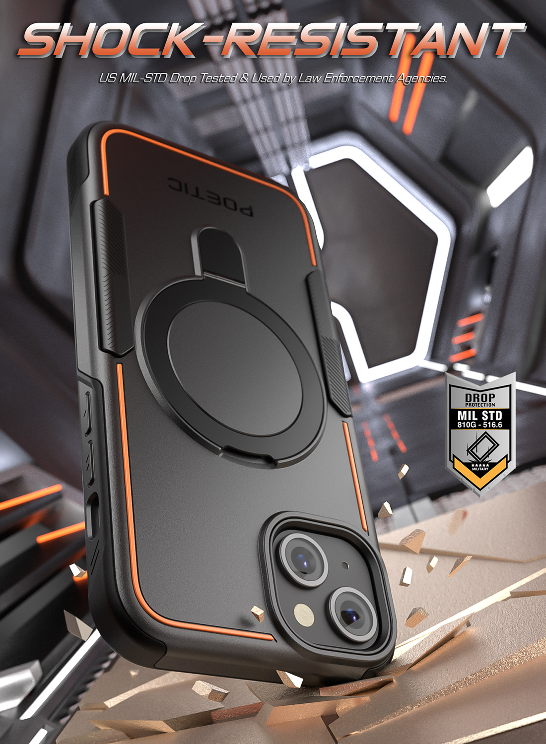 Apple iPhone 15 Plus Case with Ring Stand – Poetic Cases