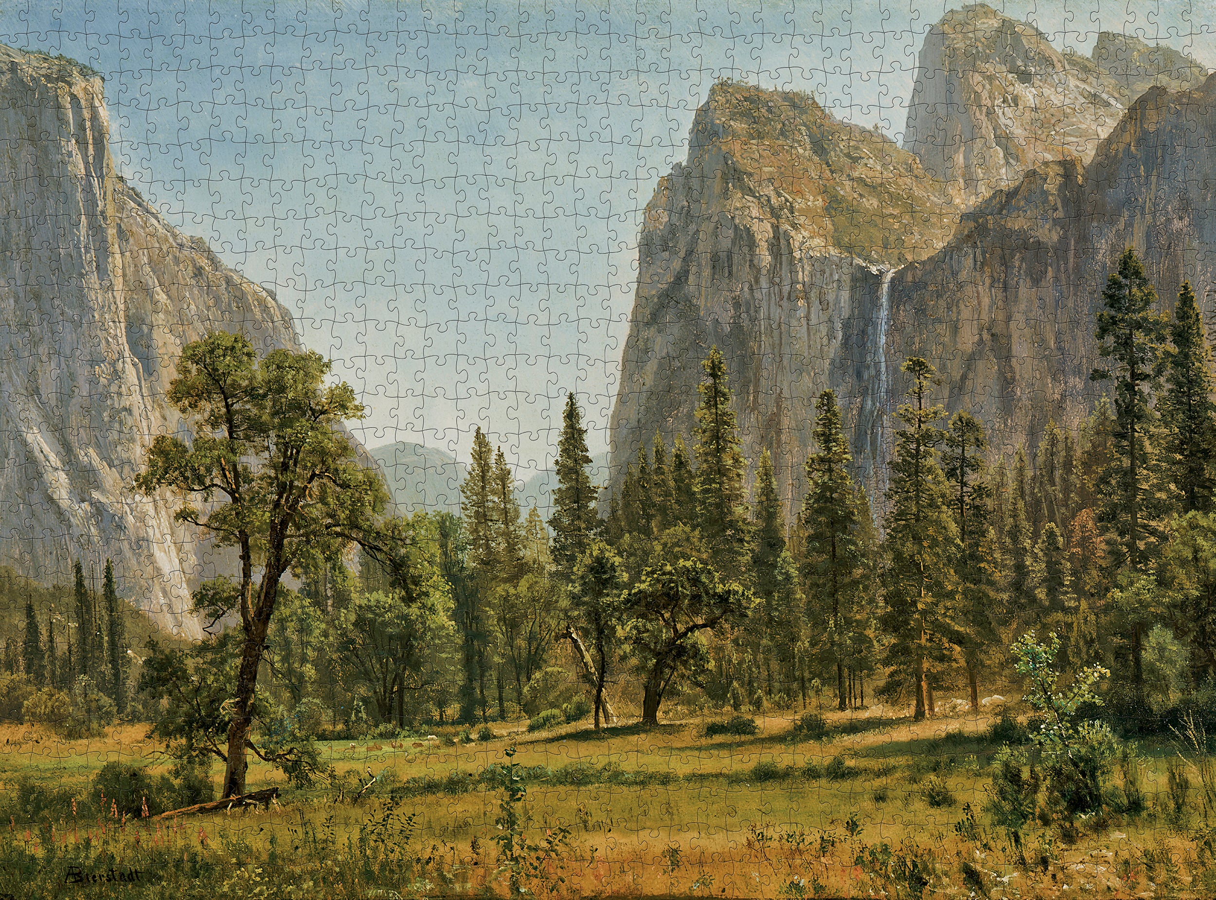Albert Bierstadt: Bridal Veil Falls, Yosemite 1000-Piece Jigsaw