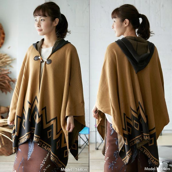 ゆるキャン△五泉ニット「mino」志摩リン焚火ポンチョ AKR-YUR128