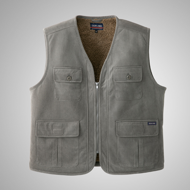 裏ボアコーデュロイベスト