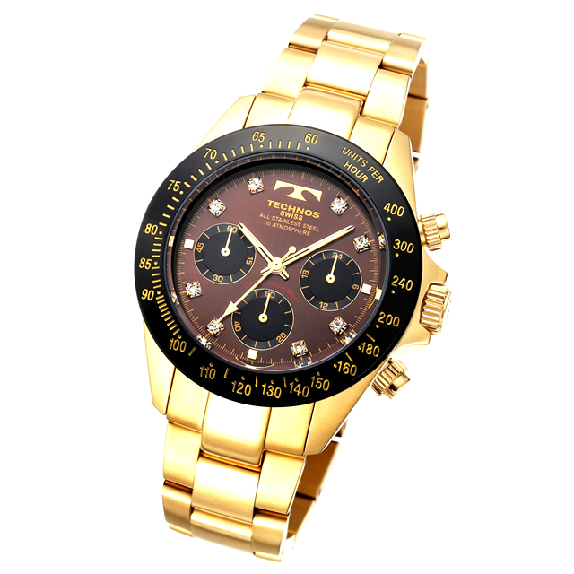 TECHNOS[テクノス]スポーツクロノグラフ/クリスタルインデックスVer.