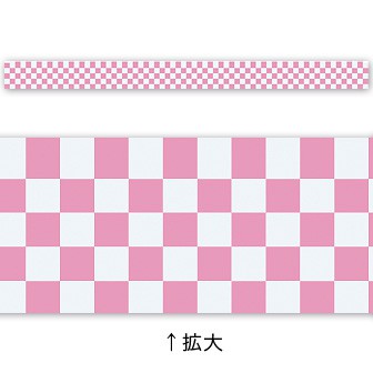 レールPOP 市松（ピンク）: タイトルポップ｜販促物・販促通販の【POP