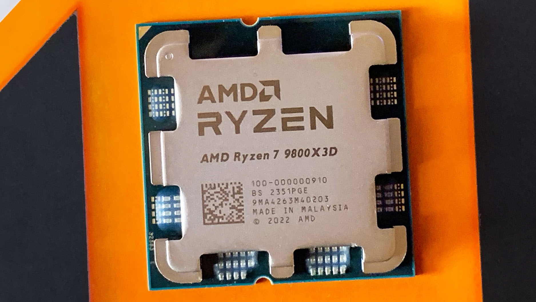 AMD Ryzen 7 9800X3D box just leaked, new gaming CPU could have