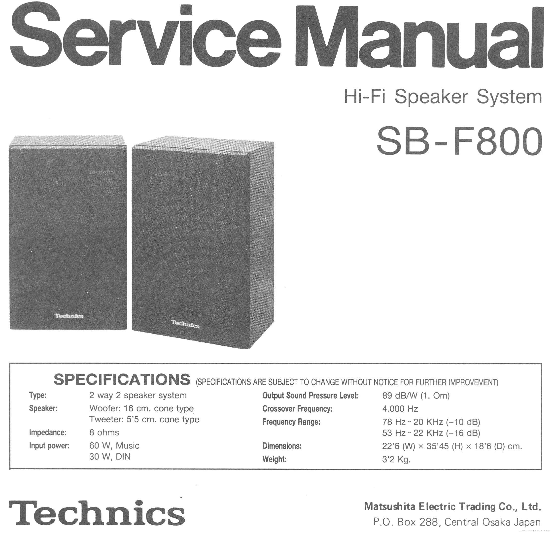 Technics SB-F800
