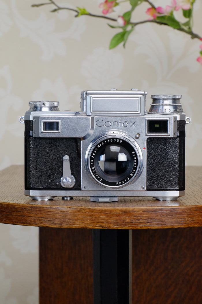 SUPERB! 1942 Zeiss Ikon Contax Camera with Zeiss 2.0/50mm lens