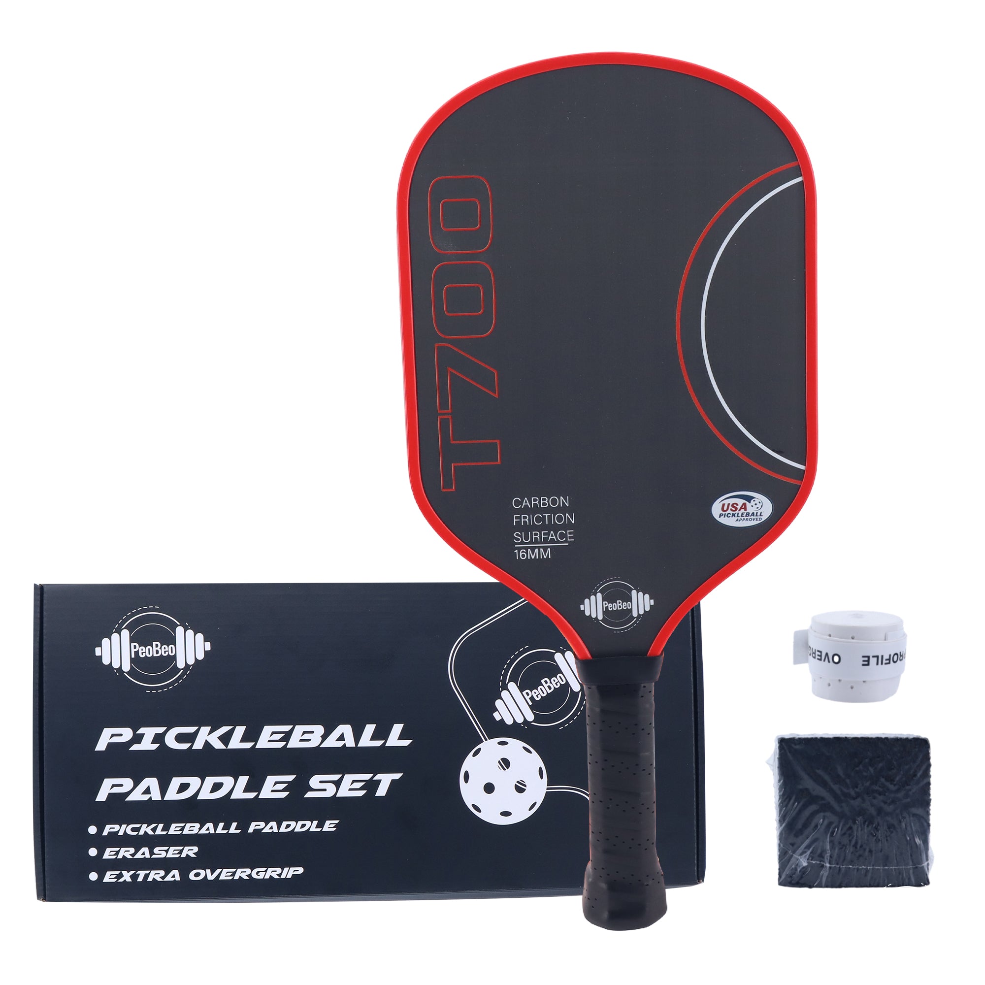T700 Raw Carbon Fiber Pickleball Paddle – PeoBeo