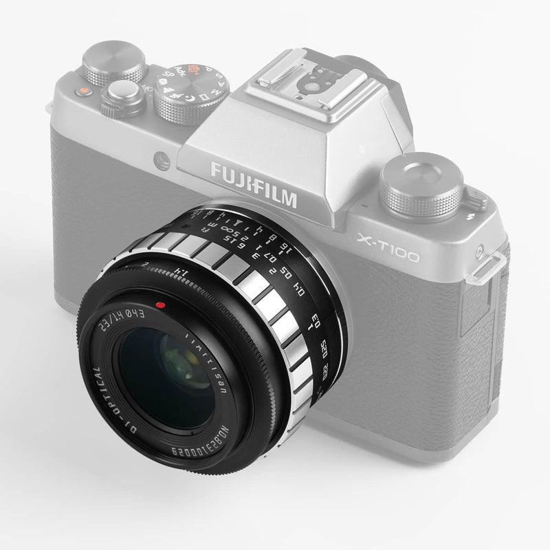 TTArtisan 23mm F1.4 Lens with Lens Hood for Fuji, Nikon, Sony and