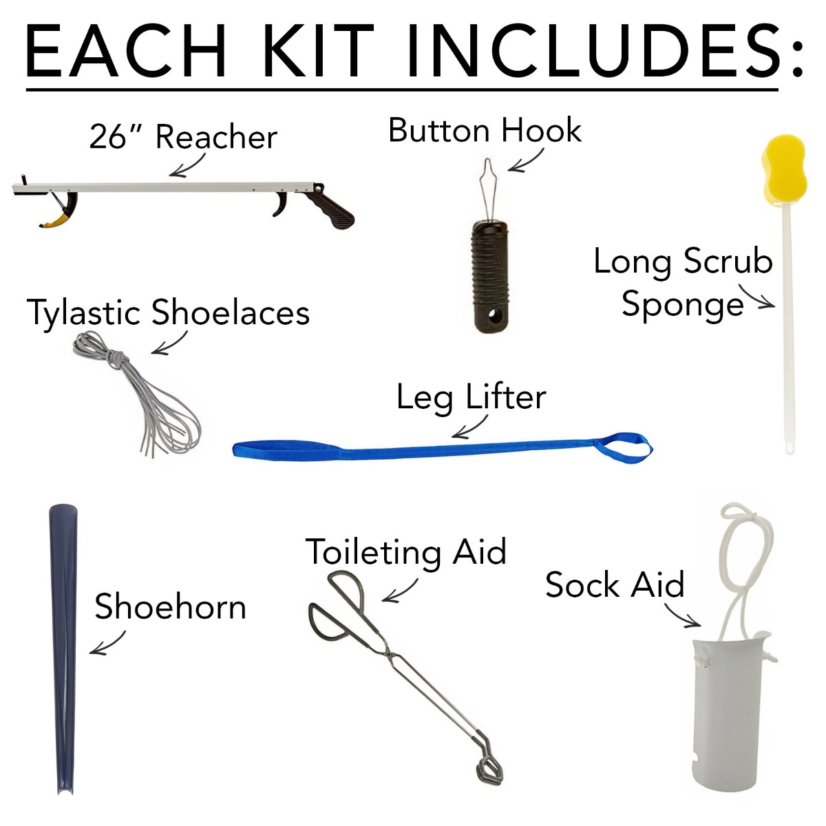 Sammons Preston Deluxe Hip/Knee Kit | Personal Hygiene Aids