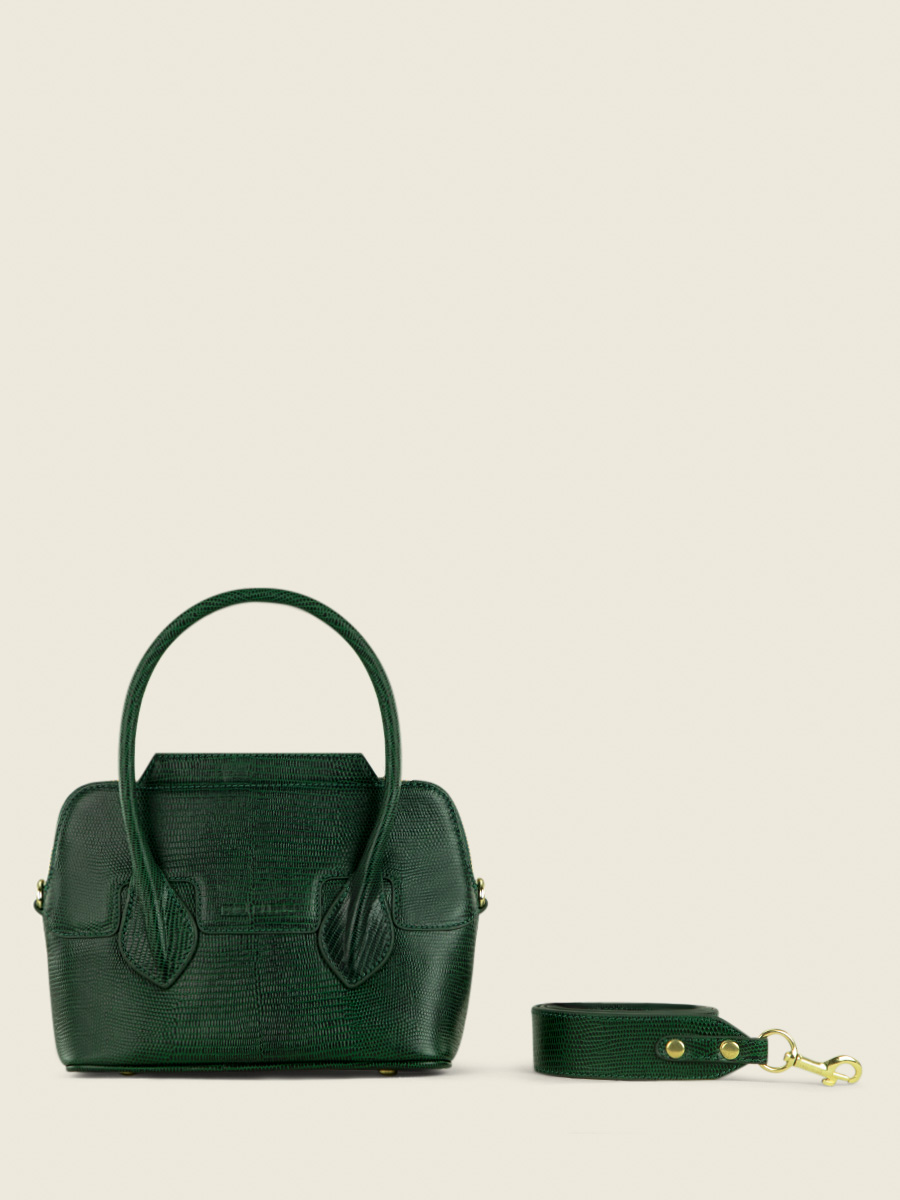 Mini Green Leather Handbag for Women - Gisèle XS 1960 Malachite | PAUL