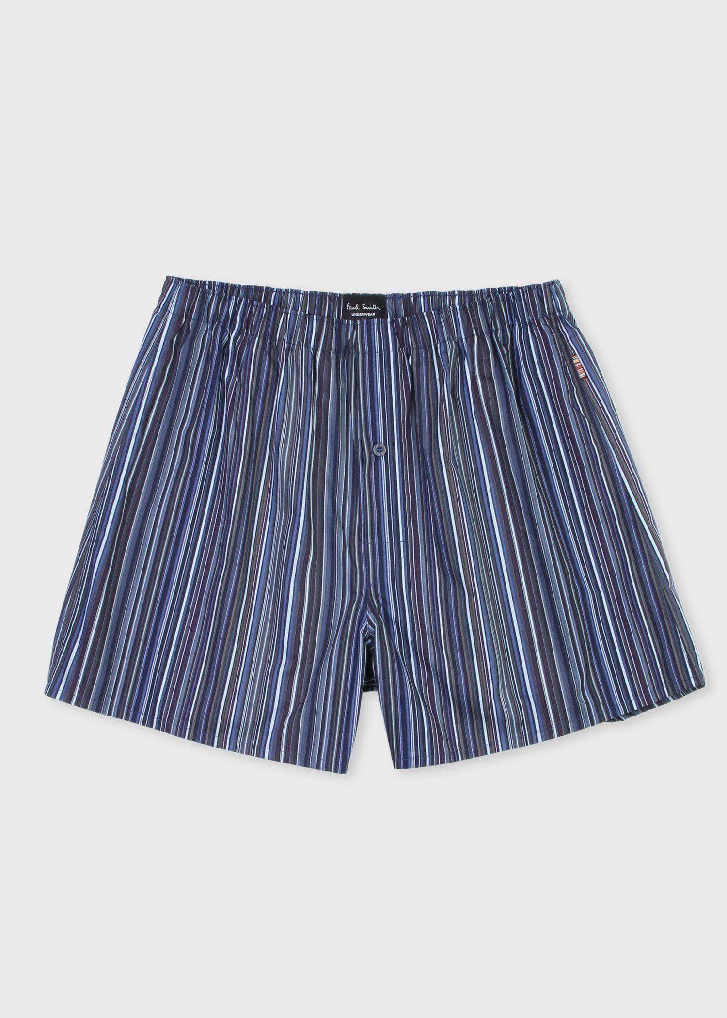 シグネチャーストライプ トランクス（ブルー） ｜ポール・スミス