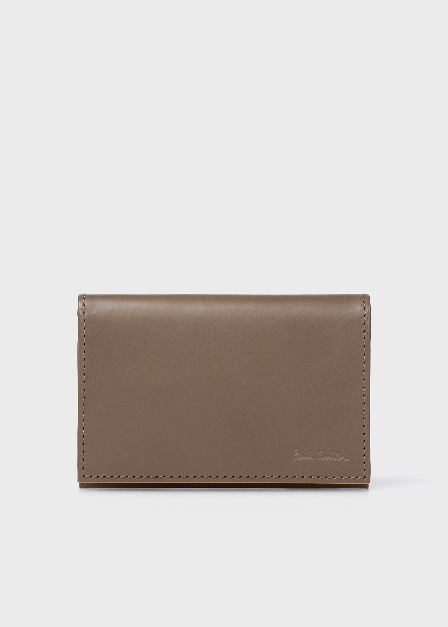 ストライプカラードエッジ 名刺入れ（グレイッシュベージュ） ｜ポール