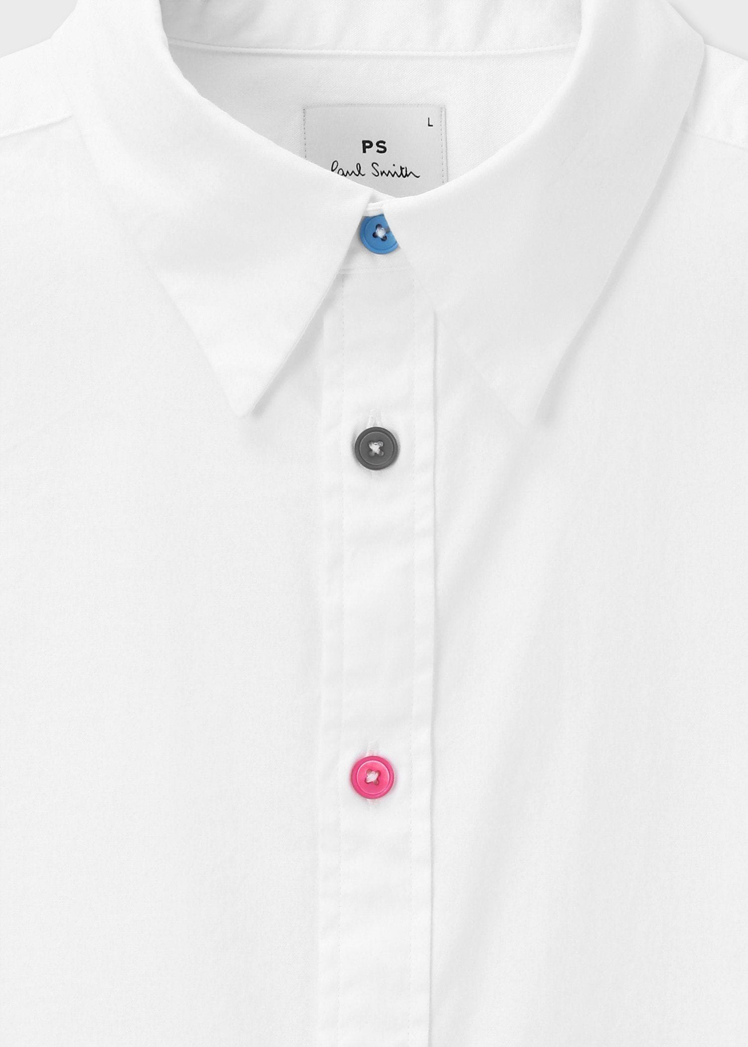 マルチカラーボタン カジュアルシャツ（ホワイト） ｜ポール・スミス