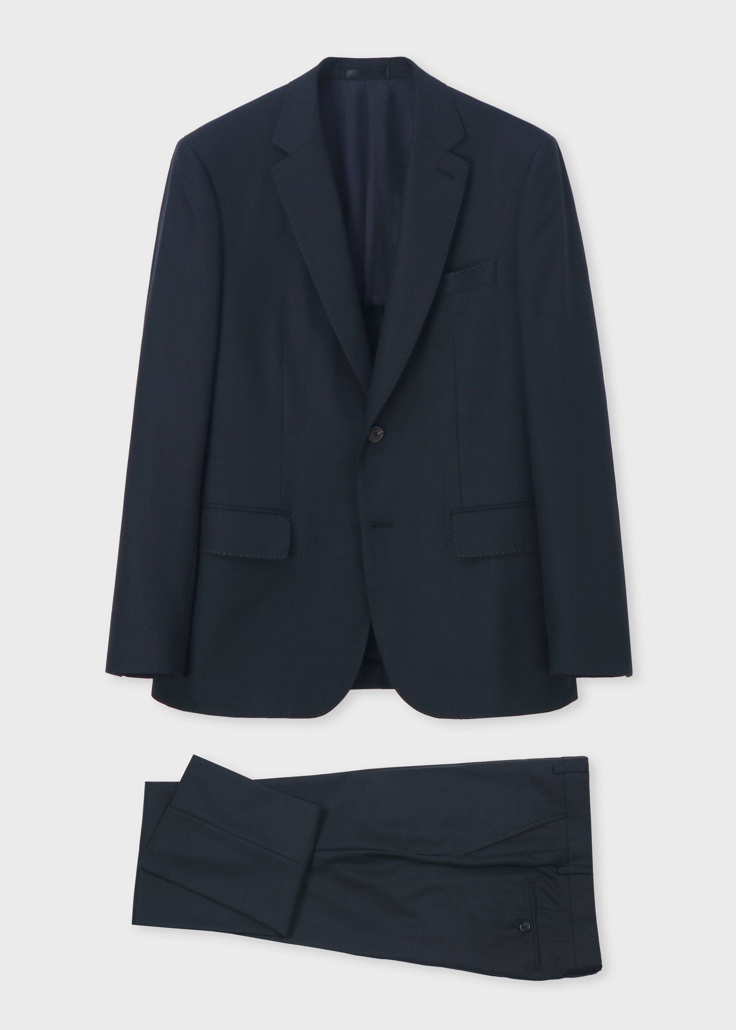 ジオメトリックパターン シングル2Bスーツ（ネイビー） ｜ポール・スミス