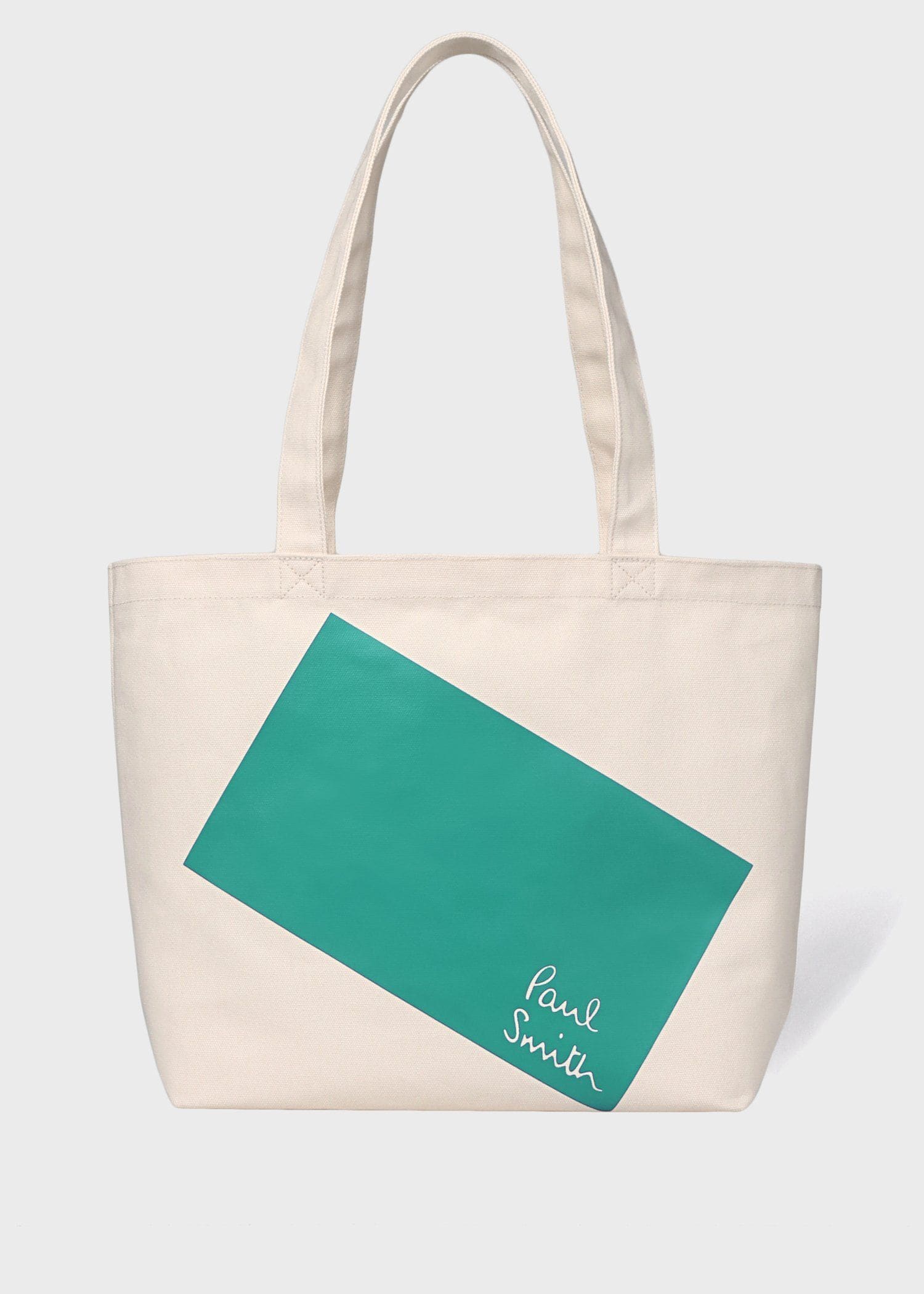 ジオメトリック トートバッグ L（ミントグリーン） ｜ポール・スミス