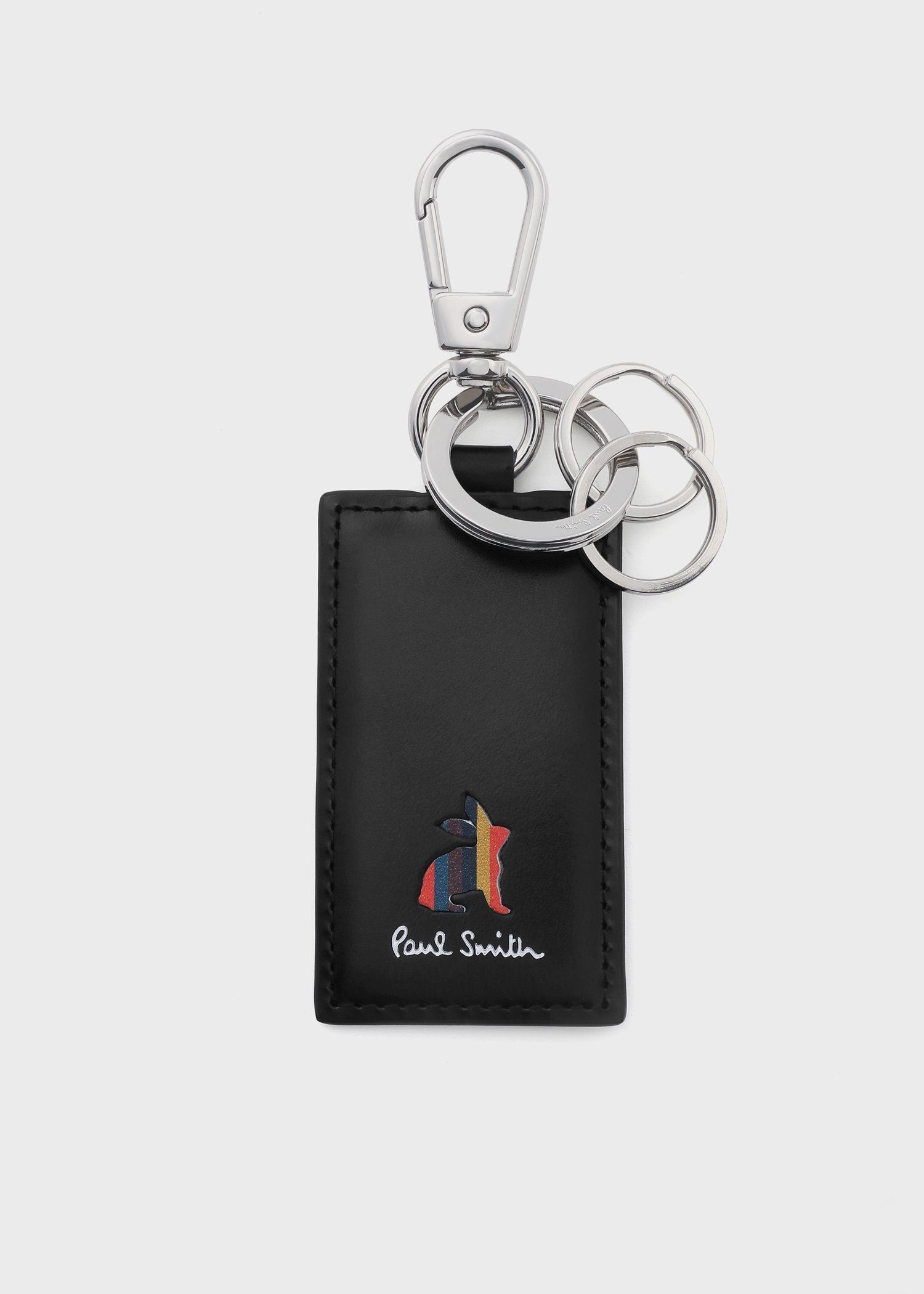 マーケトリー ブライトストライプ ラビット キーリング（ブラック