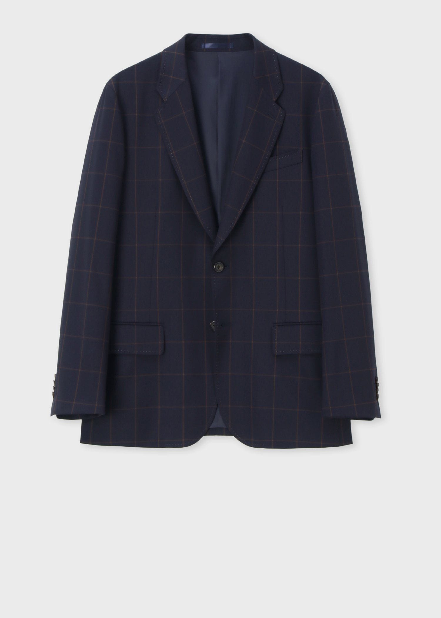 ウィンドウペーン シングル2Bジャケット（ネイビー） ｜ポール・スミス