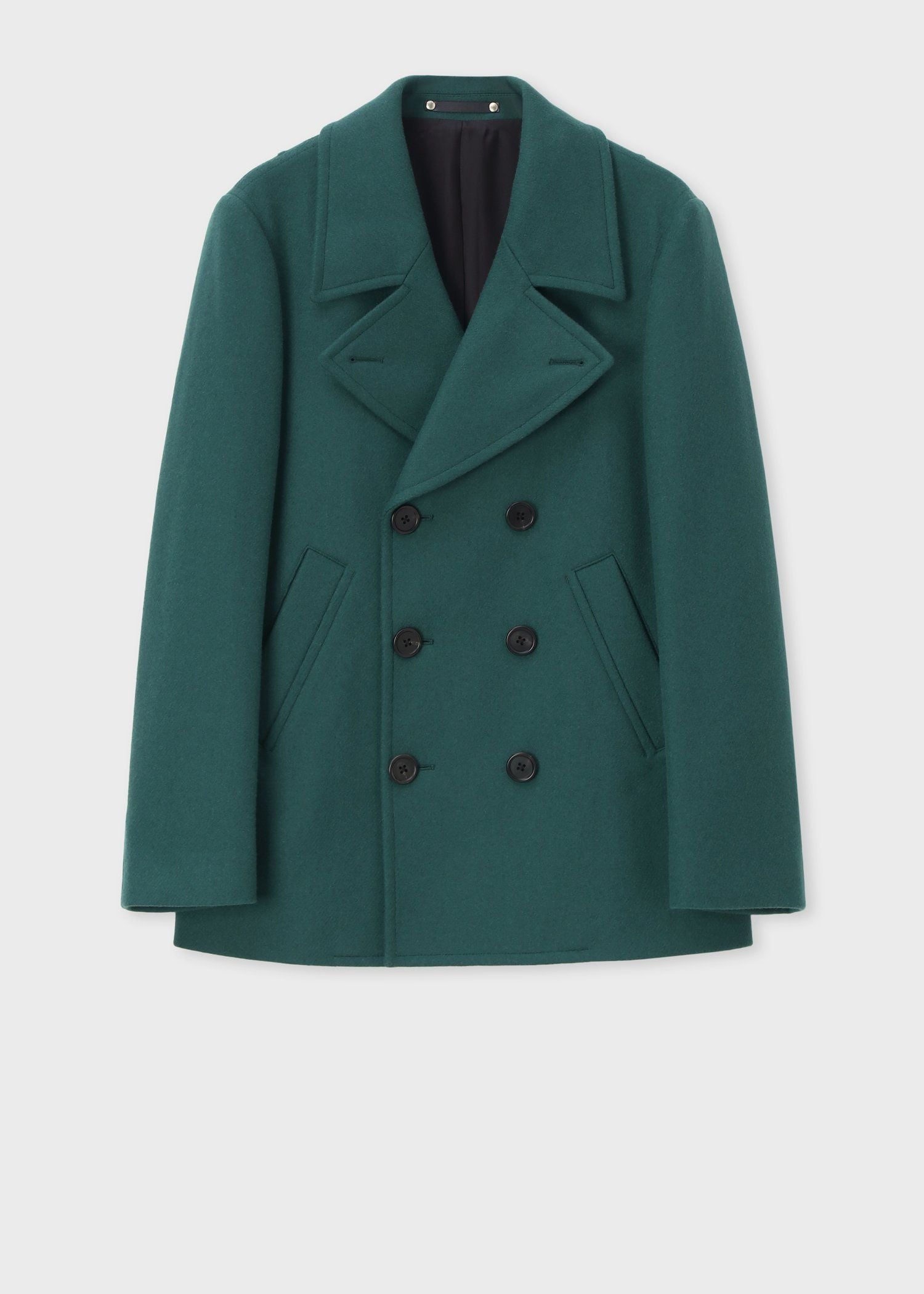 ブラッシュドメルトンツイル ピーコート（ブルーグリーン） ｜ポール