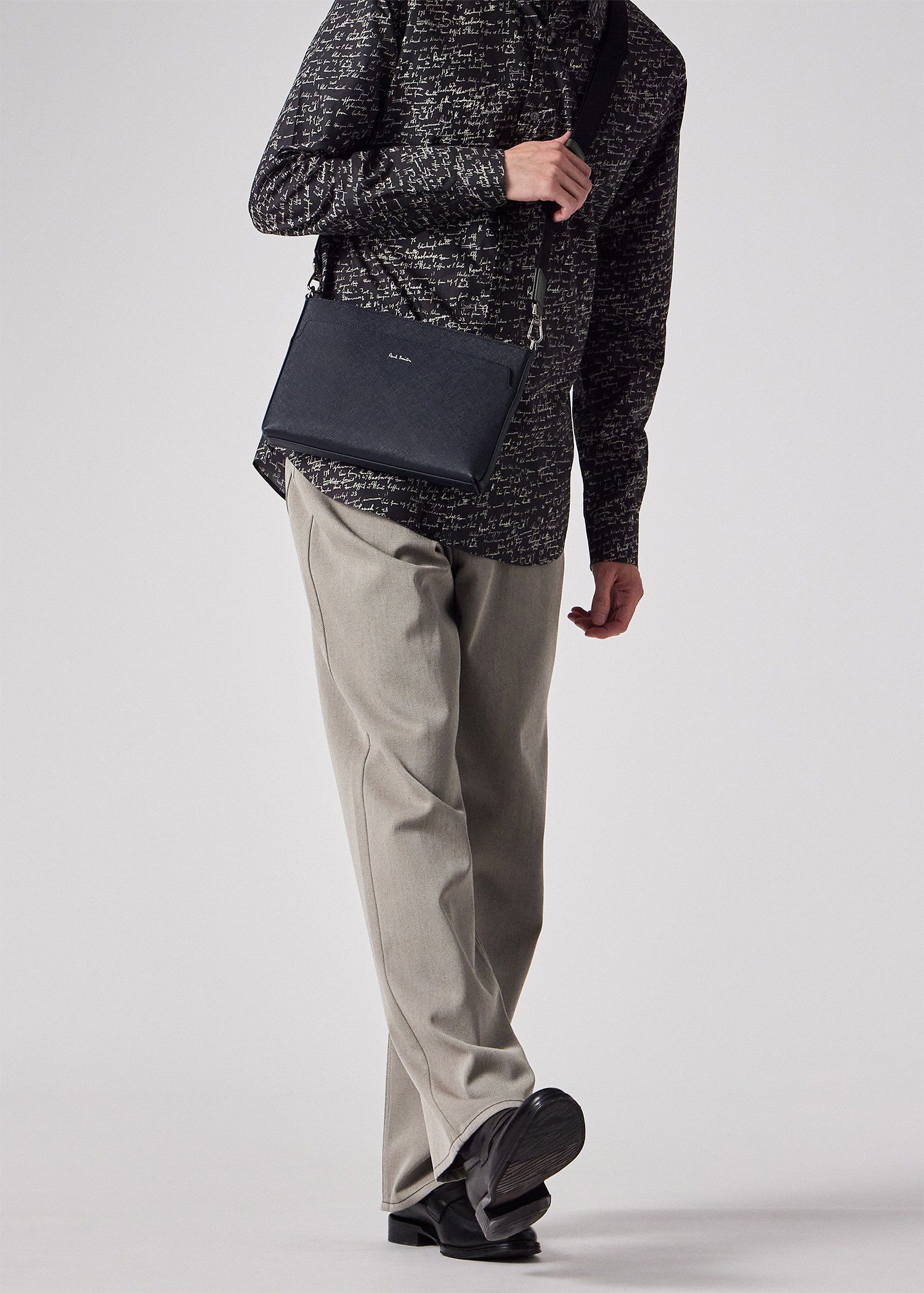 シグネチャーストライププラー 2WAY ミニショルダーバッグ（ネイビー