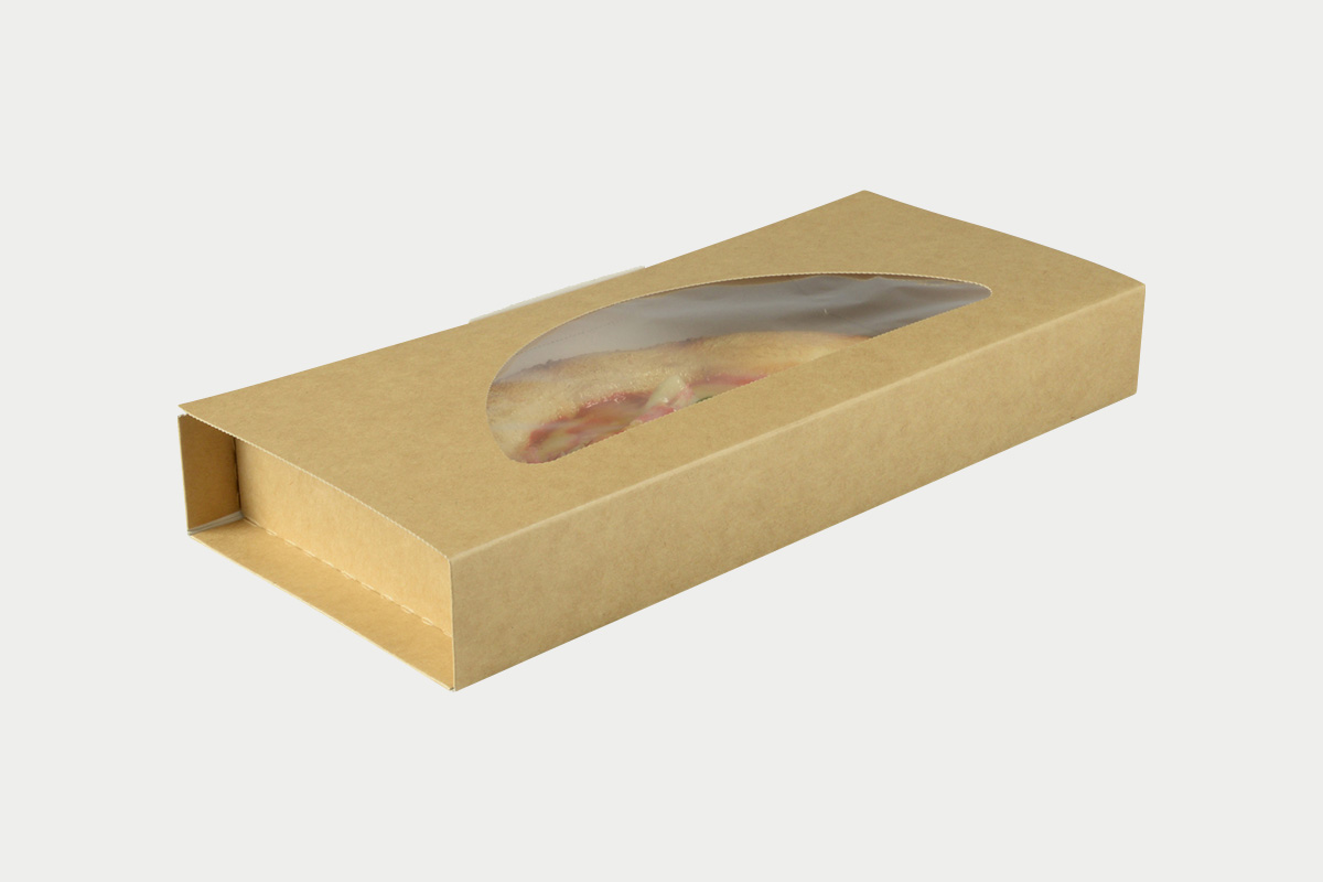 クラフトピザBOX窓付10インチハーフ | パックスタイル