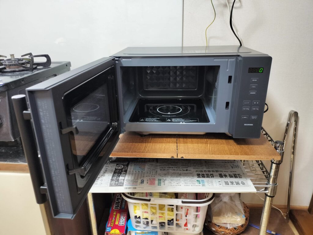 電子レンジ 18L フラットテーブル IMB-F187-H グレー（アイリス