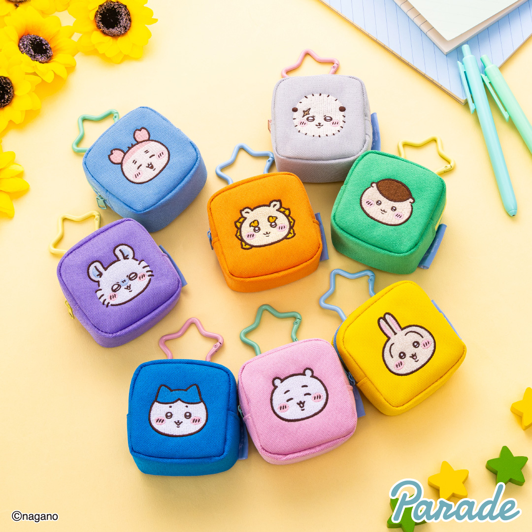 ちいかわ カラビナつき刺繍スクエアミニポーチ | 商品紹介 | 株式会社