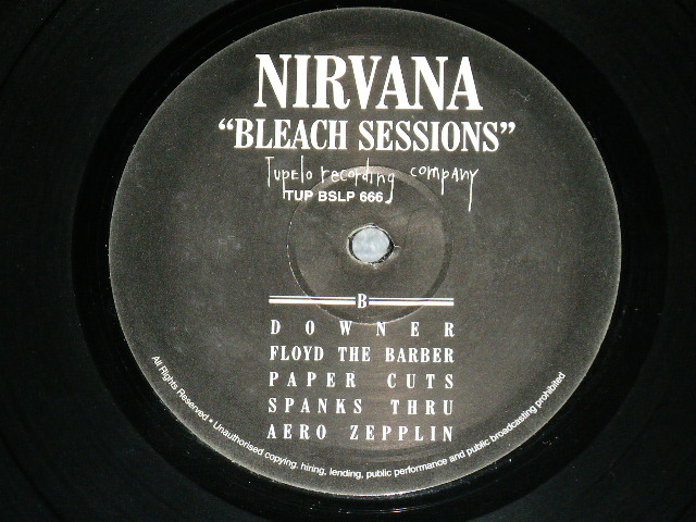 NIRVANA - BLEACH SESSIONS ( Ex++/Ex++ ) / 199? EEC EUROPE ORIGINAL